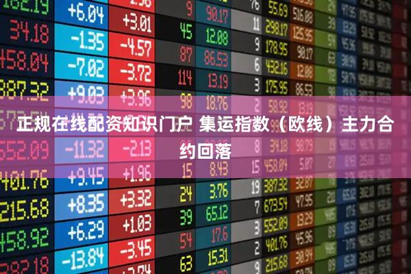 正规在线配资知识门户 集运指数（欧线）主力合约回落