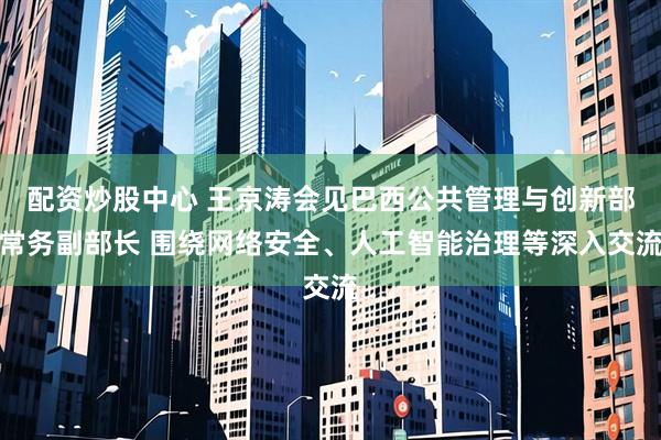 配资炒股中心 王京涛会见巴西公共管理与创新部常务副部长 围绕网络安全、人工智能治理等深入交流