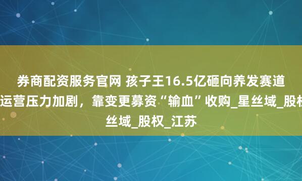 券商配资服务官网 孩子王16.5亿砸向养发赛道：门店运营压力加剧，靠变更募资“输血”收购_星丝域_股权_江苏